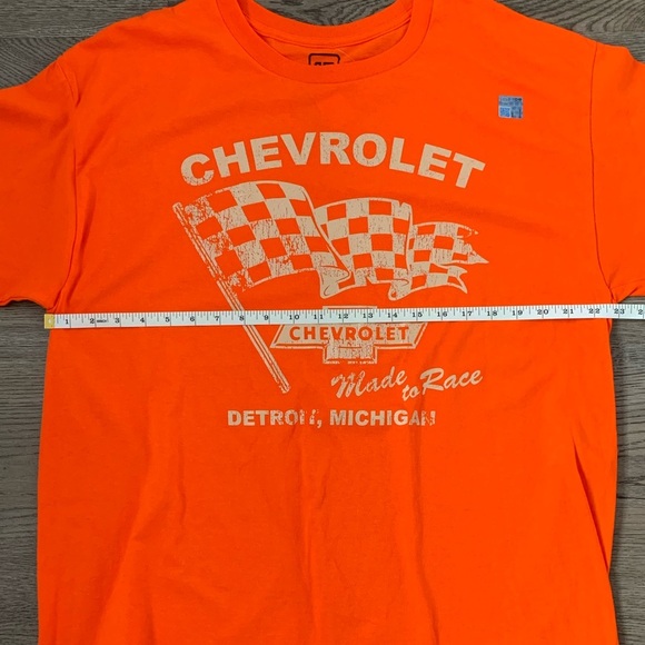 GM Chevrolet Made to Race Unisex Graphic Tee - Size XL - Orange - NWOT - Picture 9 of 10